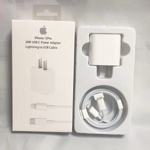 Cargador Apple iPhone 12 Pro Max 20w + Cable Lightning
